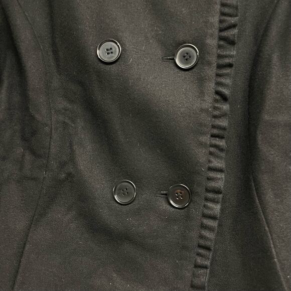 Ann Taylor Factory Black Wool Blend Peacoat Jacket Size Petite M - Picture 3 of 13